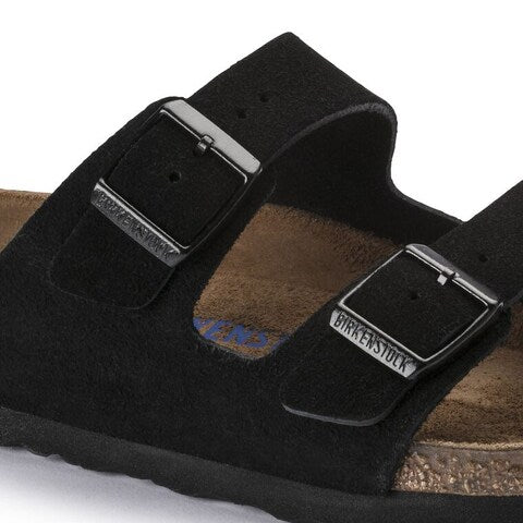 BirkenStock Arizona Soft FootbedSuede Leather - Black