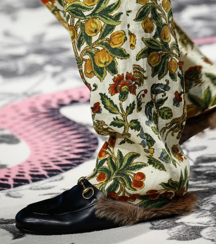 Gucci Princetown Genuine Shearling Loafer Mule 'Black'