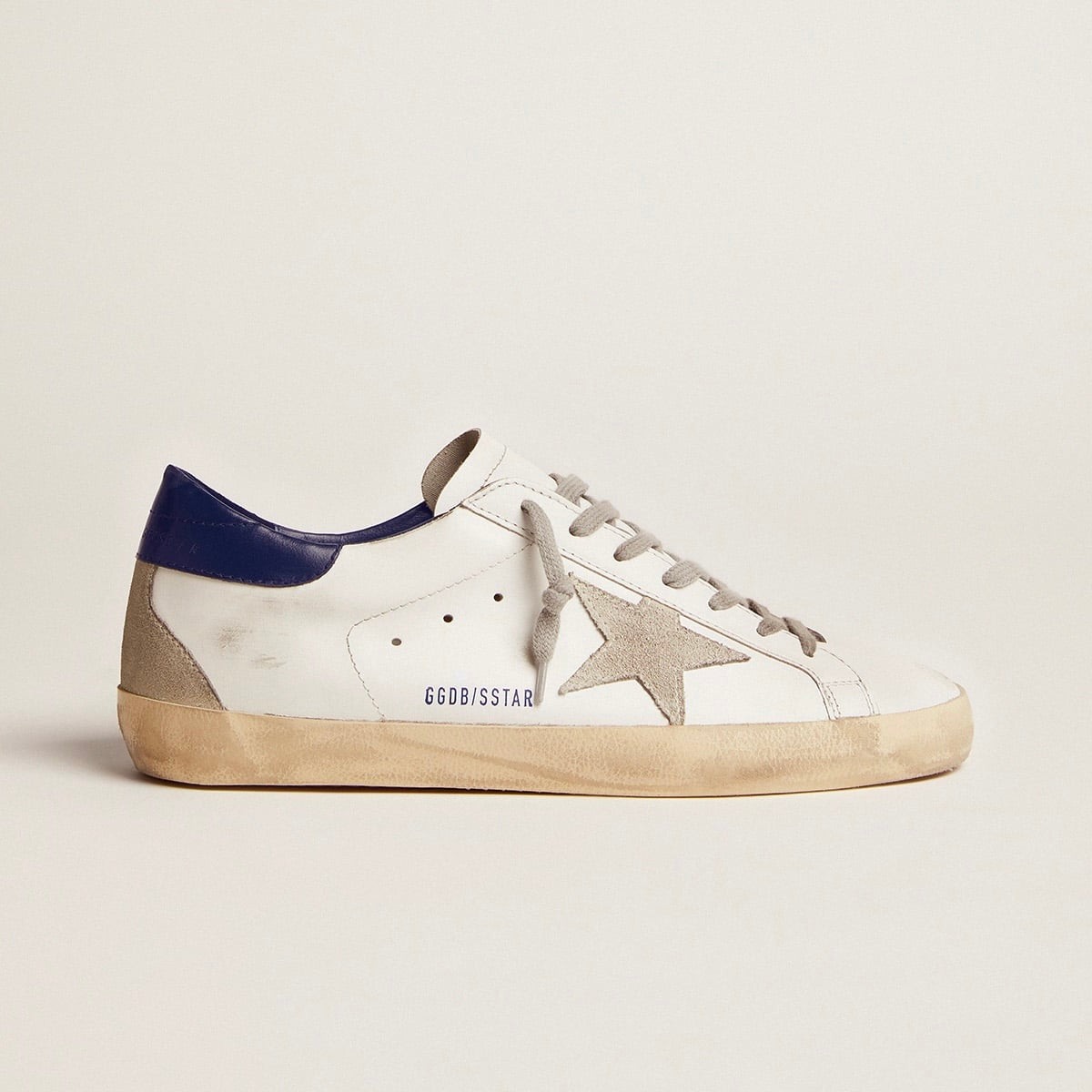 Golden Goose Super-Star with suede star and blue heel tab(Men's)