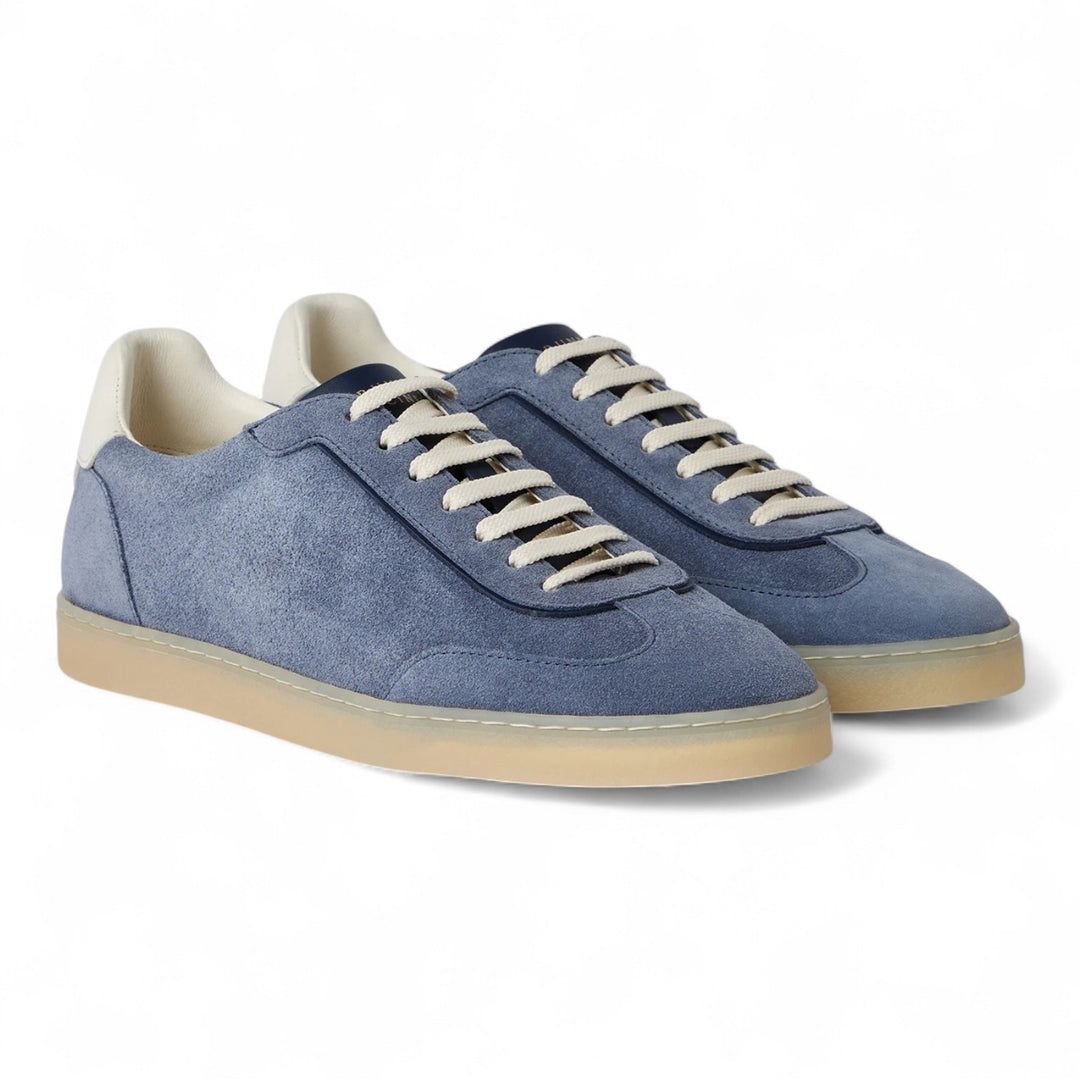 BRUNELLO CUCINELLI MEN'S SUEDE T-TOE LOW-TOP SNEAKERS