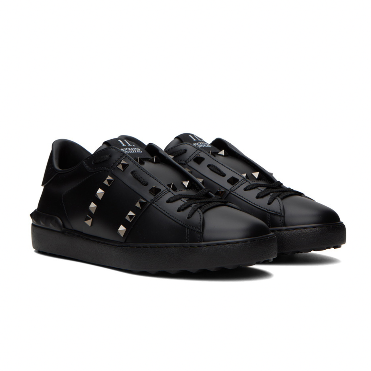Valentino Garavani Black Rockstud Untitled Sneakers