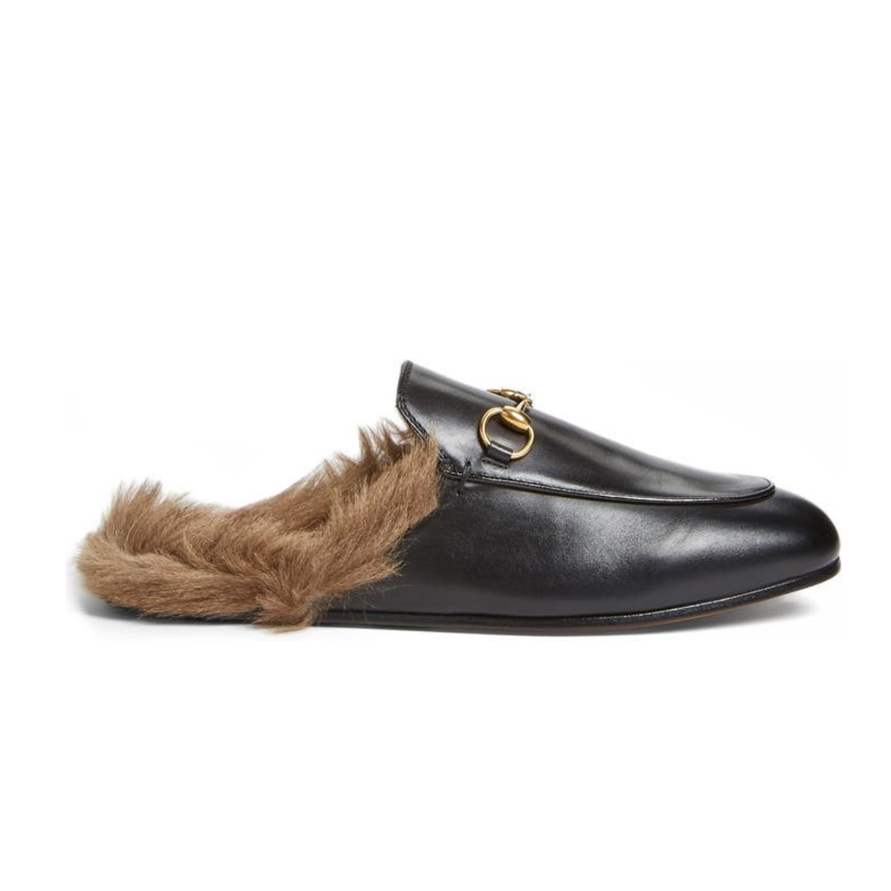 Gucci Princetown Genuine Shearling Loafer Mule 'Black'