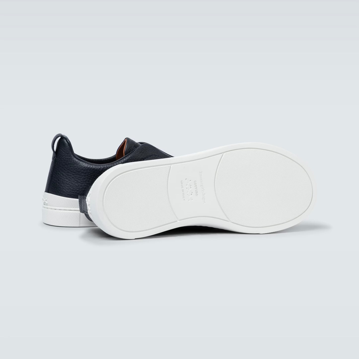Zegna Triple Stitch leather sneakers BLUE TRIPLE STITCH