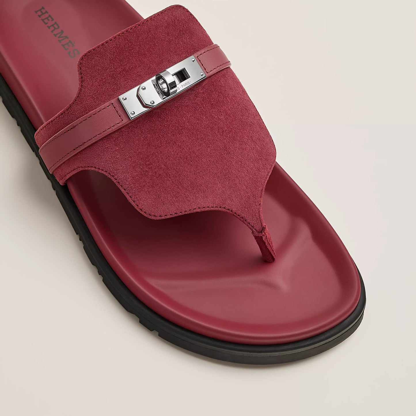 Hermès Empire sandal 'Rose / Lie De Vin'