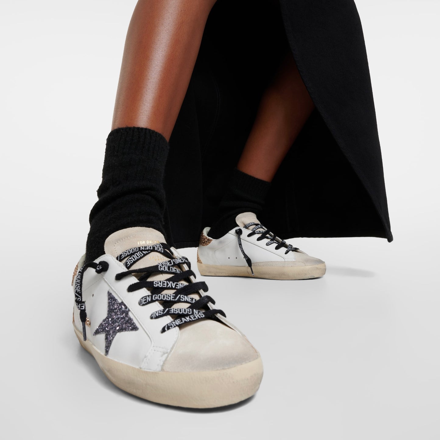 Golden Goose Superstar Optic White Seedpearl Glitter (Women's)