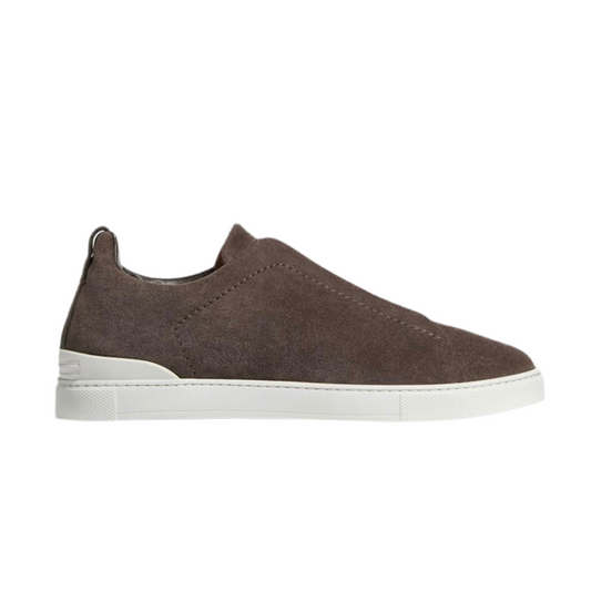 ZEGNA BROWN SUEDE TRIPLE STITCH™ SNEAKERS