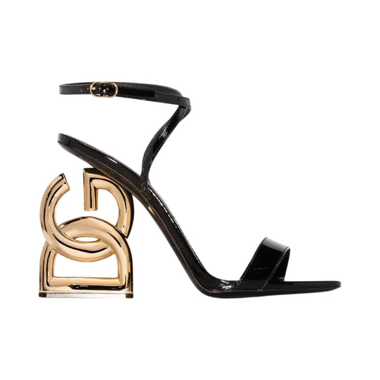Dolce & Gabbana Pop Keira 105mm Sandals (Black)