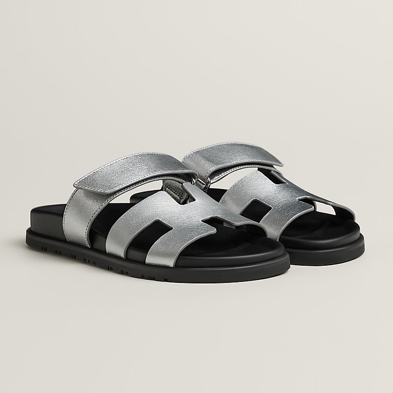 Hermès Chypre Sandals 'Gris Argenté'