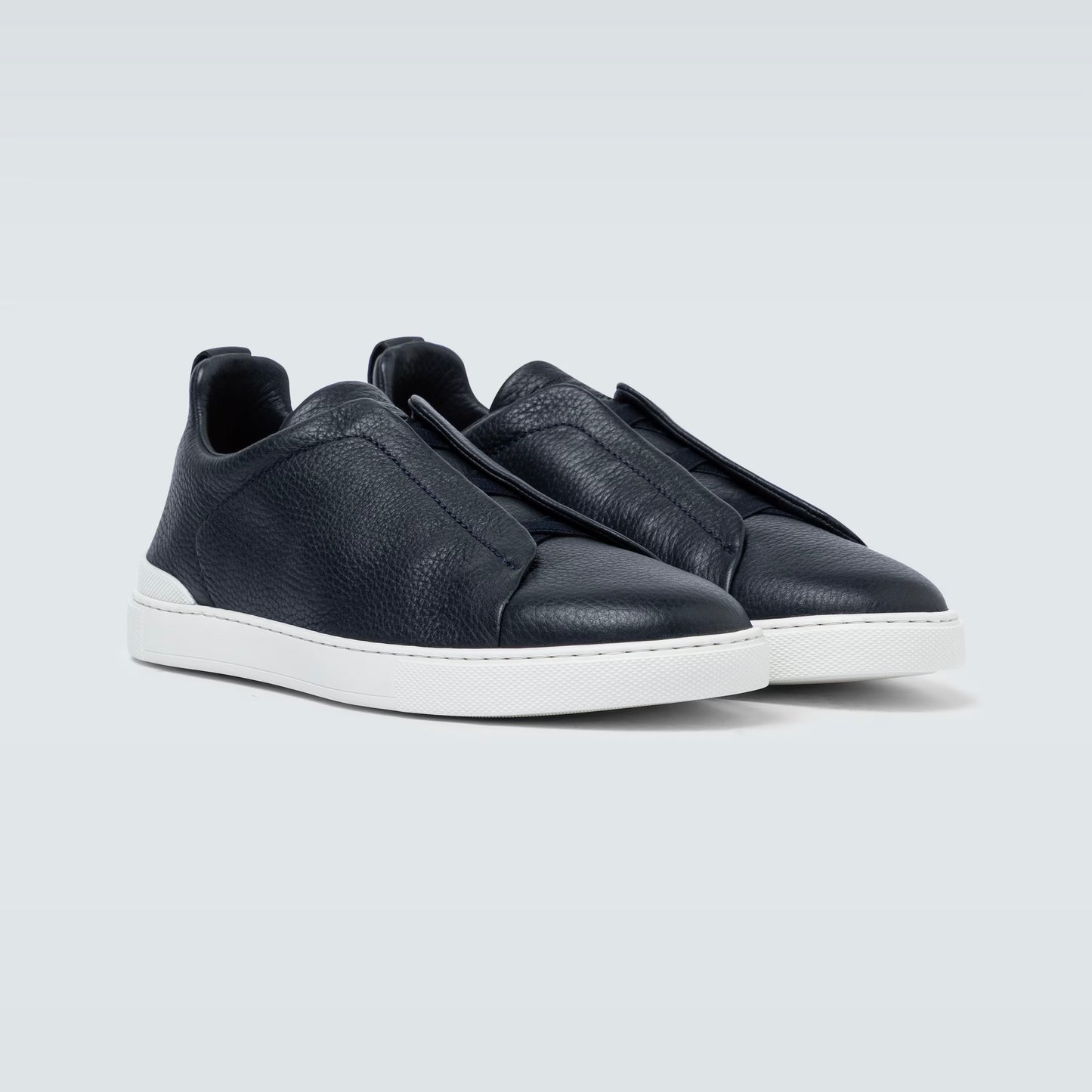 Zegna Triple Stitch leather sneakers BLUE TRIPLE STITCH