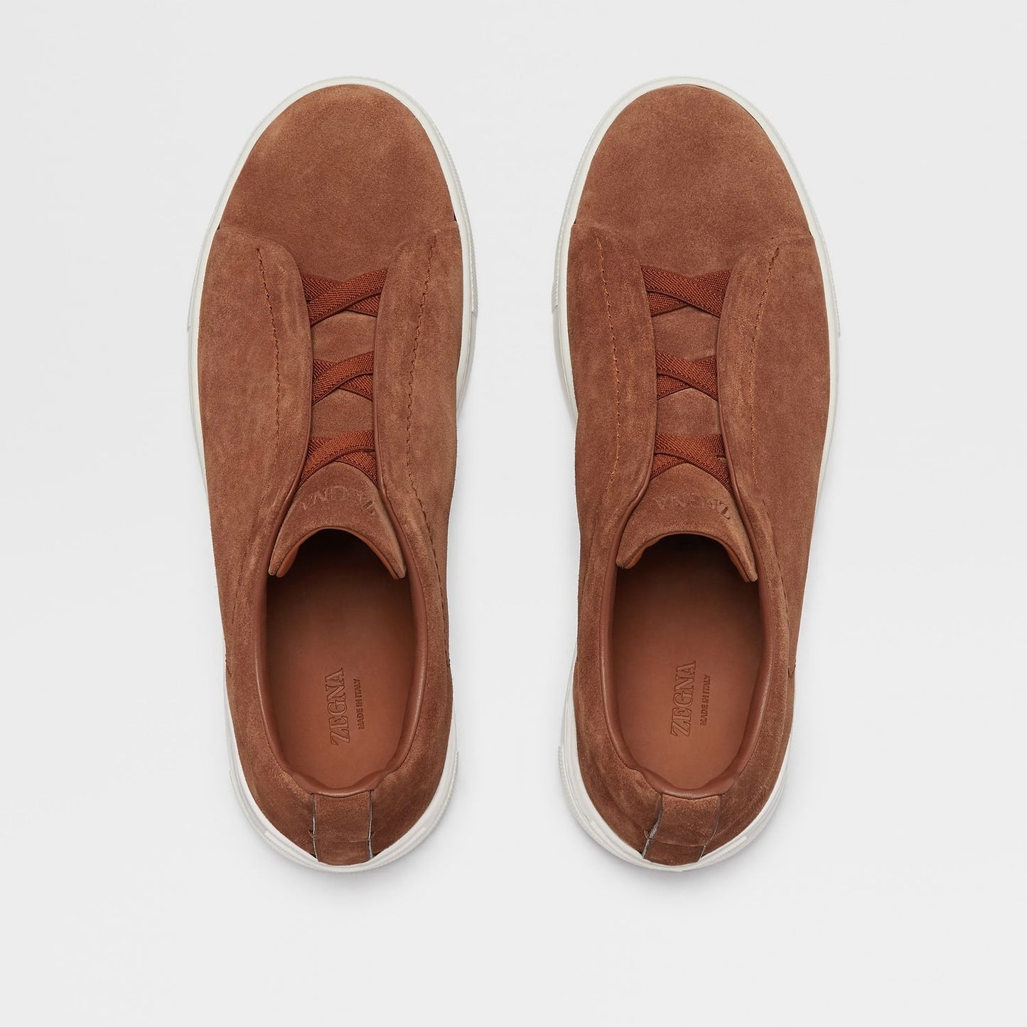 ZEGNA TOBACCO SUEDE TRIPLE STITCH™ SNEAKERS