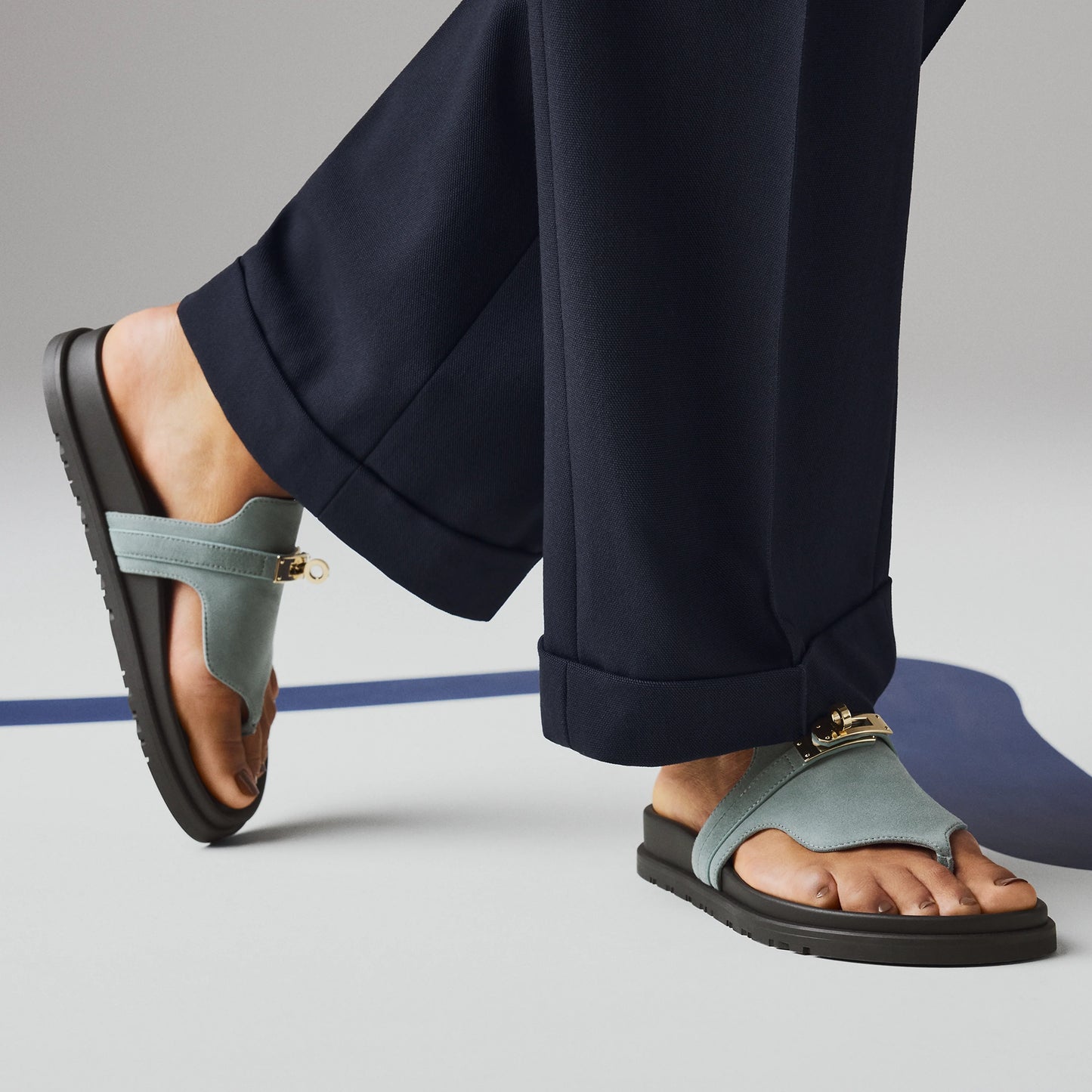 Hermès Empire sandal 'Vert Cèdre'