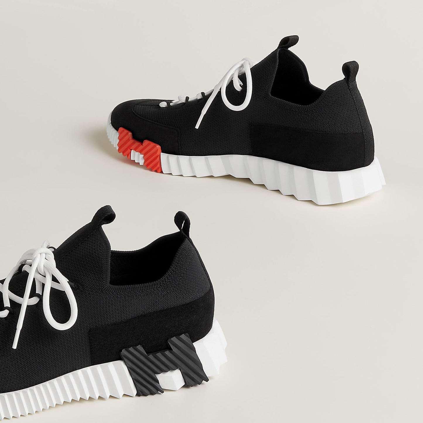 Hermès Lift slip-on sneaker 'Noir / Blanc'