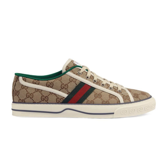 Gucci - Tennis 1977 GG Canvas Beige / Ebony Low Top Sneakers
