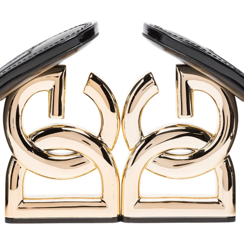 Dolce & Gabbana Pop Keira 105mm Sandals (Black)