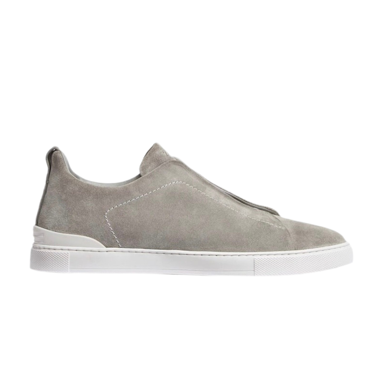 ZEGNA GREY MÉLANGE SUEDE TRIPLE STITCH™ SNEAKERS